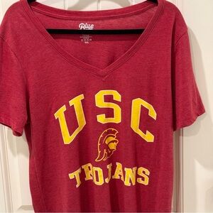 USC Trojans Blue 84 V-Neck T-Shirt Women’s XXL Cardinal Red NCAA